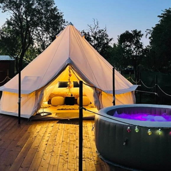 5 meter bell tent 5M Luxury Glamping Bell Tent – The KOR Store